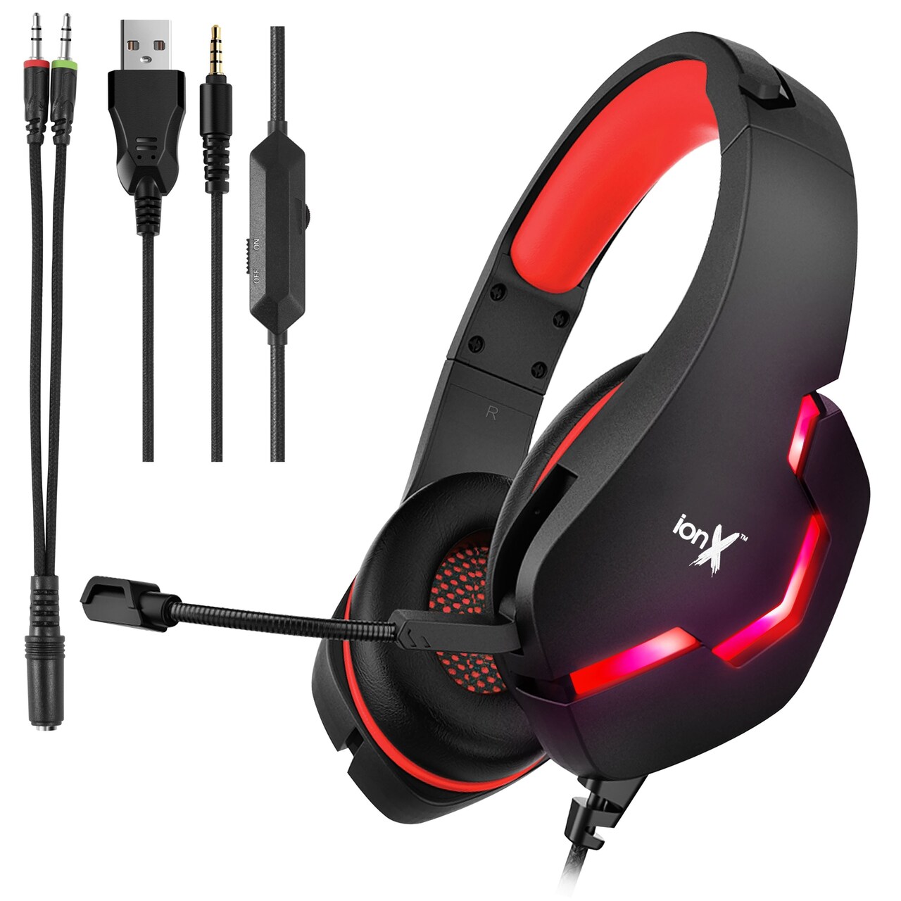 Gaming headphones with clearance mic for nintendo switch